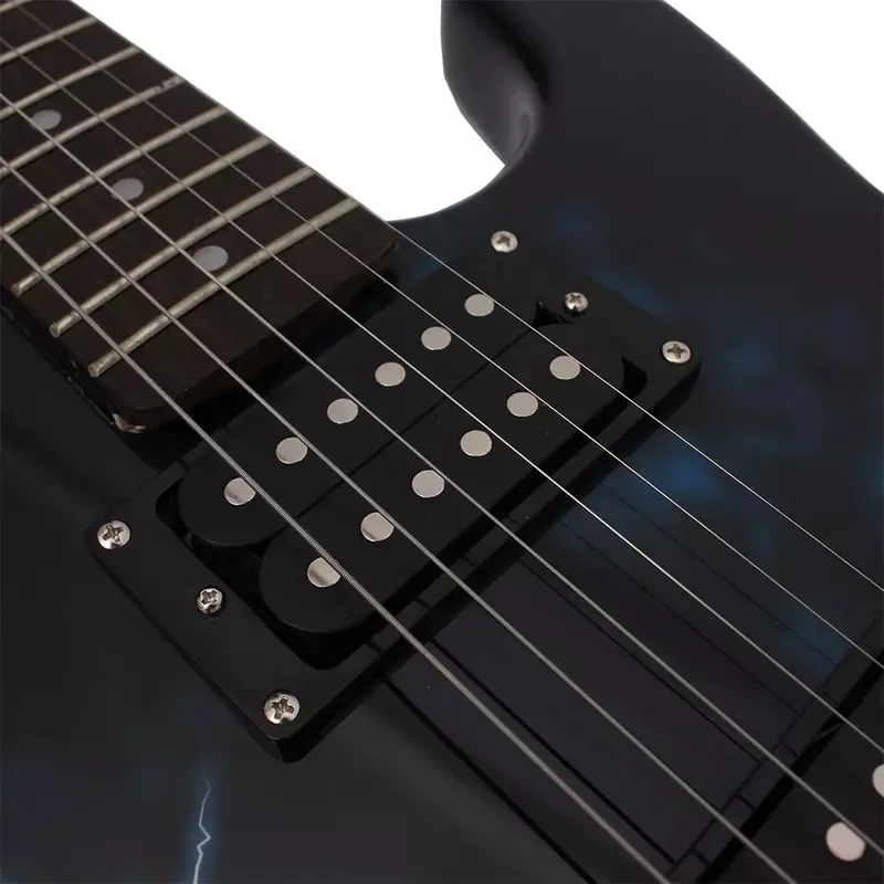 IRIN gitar listrik 6 senar 39 inci 21 fret, gitar listrik Maple Lightning dengan tas komponen & Aksesori Gitar yang diperlukan