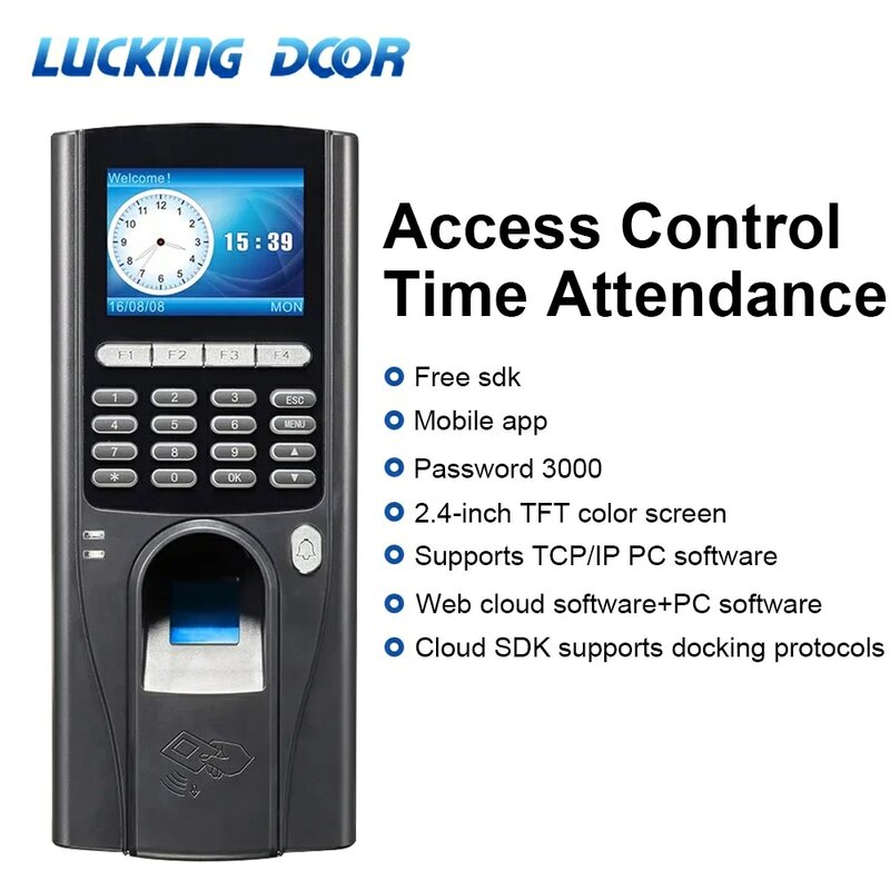 TCP/IP WEB Based Biometric Fingerprint Time Attendance Access Control Machine Cloud Software Integration Solution SDK For Free