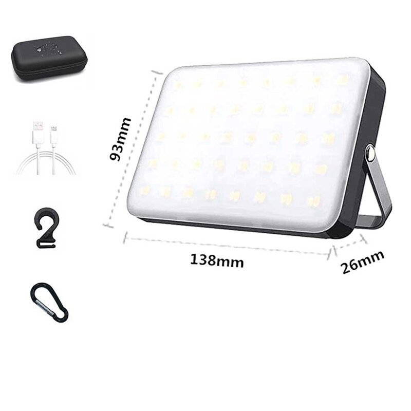 Portátil USB LED Camping Lamp, Iluminação Tent Lamp, recarregável, IP65, impermeável, acampamento, 20000mAh