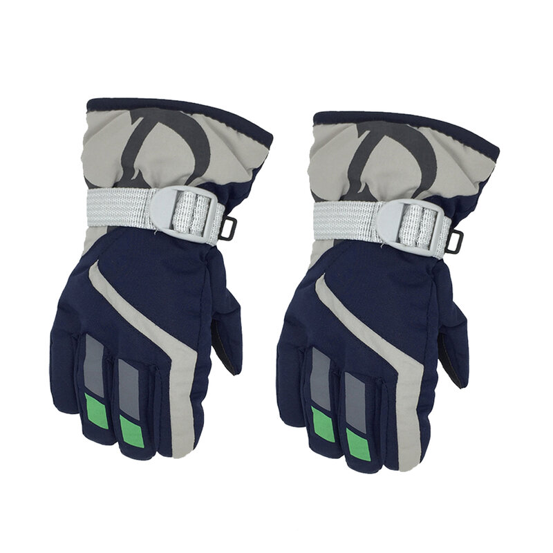 1 paio di guanti da sci per bambini guanti impermeabili protezione da sci viola