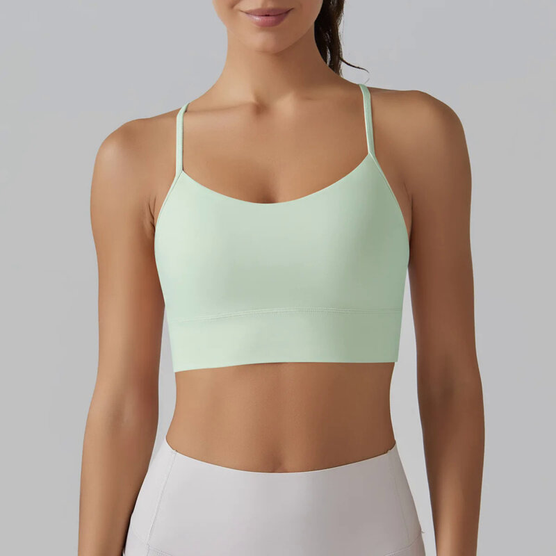 Pakaian Yoga rompi olahraga wanita Gym Bra Push Up olahraga wanita Bra Yoga kebugaran seksi musim panas untuk wanita atasan pendek pakaian aktif
