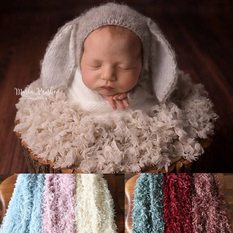 Baby Shooting Blanket Newborn Photography Props Backdrop Faux Fur Fabric Pillow Bebe Fotografia Studio Accessorie Basket Stuffer