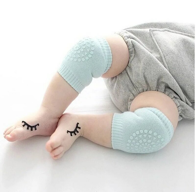 Cojín de seguridad antideslizante para bebés y niños pequeños, semipeinado almohadilla de algodón, suave, para gatear, para rodillas, 1 par