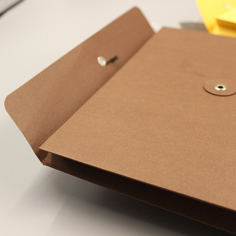 Sobre de papel con textura A4 personalizado, bolsa de papel de aluminio caliente para archivo de documentos comerciales, bolsa portátil para corbatas, Fol