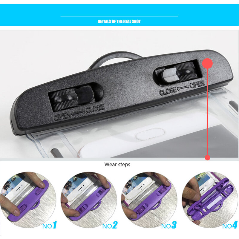 Saco de telefone impermeável flutuante Airbag, caixa de natação para iPhone 14, 13, 12 Pro Max, Samsung S23, S22, Xiaomi