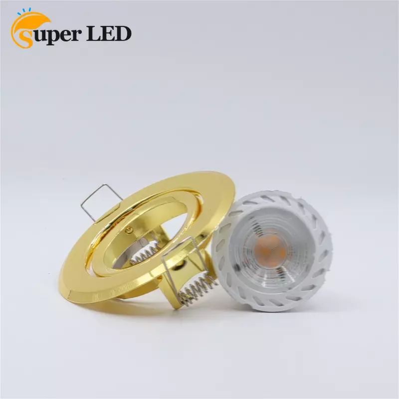 Okrągłe wpuszczone pierścień wykończeniowy reflektora z uchwytem lampy GU10 reflektor sufitowy LED obudowa ukryta obudowa lampy sufitowej