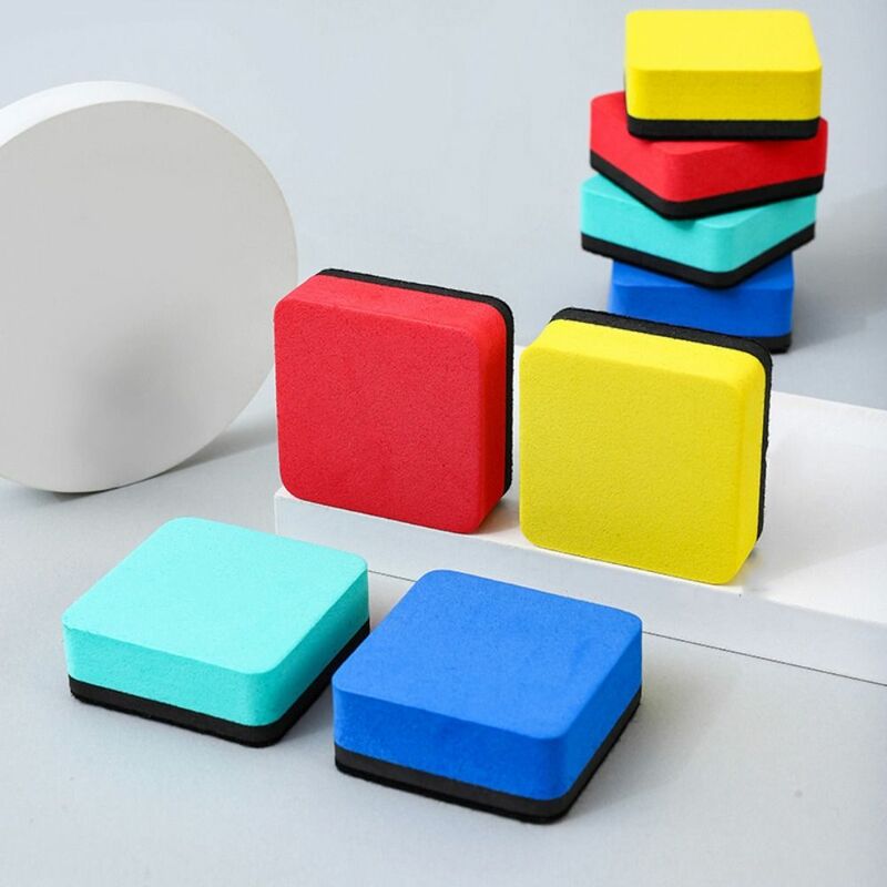 2pcs EVA Felt Whiteboard Eraser Office Supplies Dual-color Magnetic Marker Cleaner Square Blackboard Wipe Meeting Room