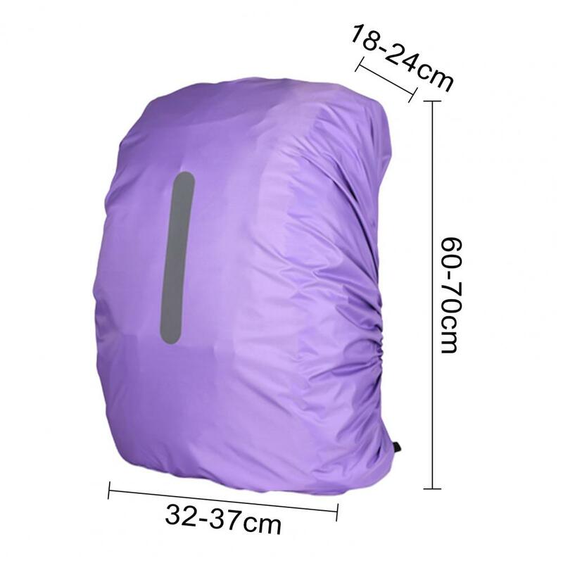 Cubierta de mochila a prueba de lluvia, tira reflectante, cubierta de lluvia con bolsa de almacenamiento multifuncional para la escuela, Camping, impermeable