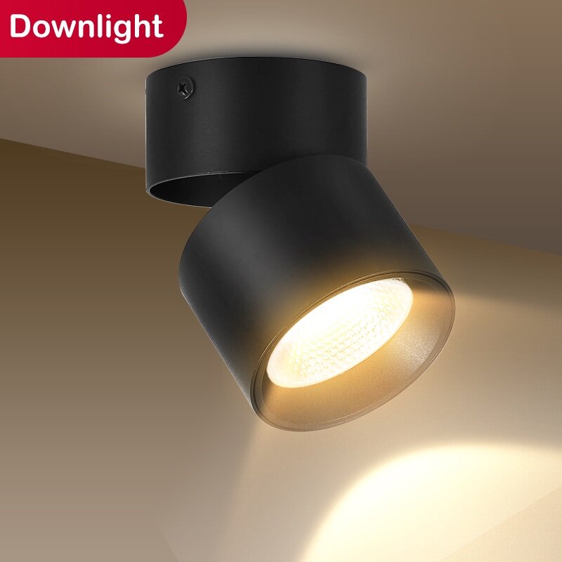 Foco de luz LED COB plegable, lámpara de techo montada en superficie para sala de estar, cocina, luz neutra interior, 220V