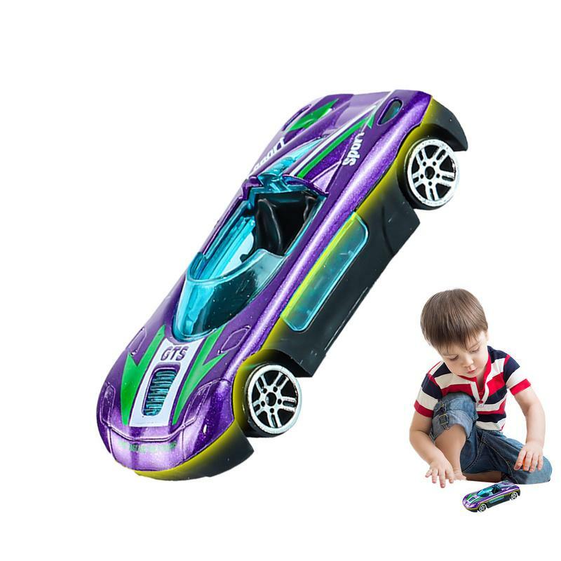 Mini voitures de course pour enfants, modèle de voiture de course en alliage coulissant, jouet de sport de course à vitesse rapide pour Noël, jour des enfants