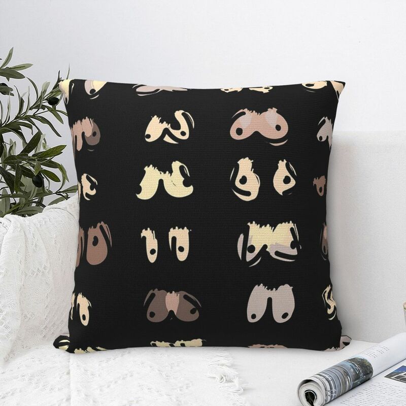 Boobs Cartoon Pattern Square Pillowcase Pillow Cover Polyester Cushion Zip Decorative Comfort Throw Pillow for Home Living Room