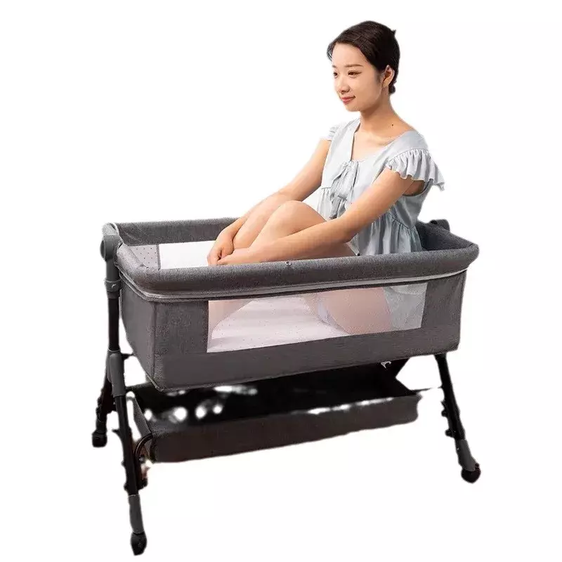 Baby Bed Splicing Large Bed Side Bed Cradle New Generation Multifunctional Movable Foldable Portable