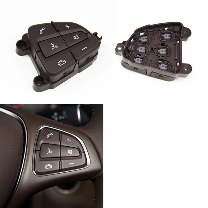 Автомобильные многофункциональные кнопки управления на руль для Mercedes BENZ C GLC Class W205 A0999050200 A0999050300, коричневые