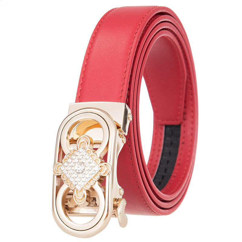 Cinturones de marca de lujo para mujer, correa de hebilla de cuero de alta calidad, 2,4 cm, novedad