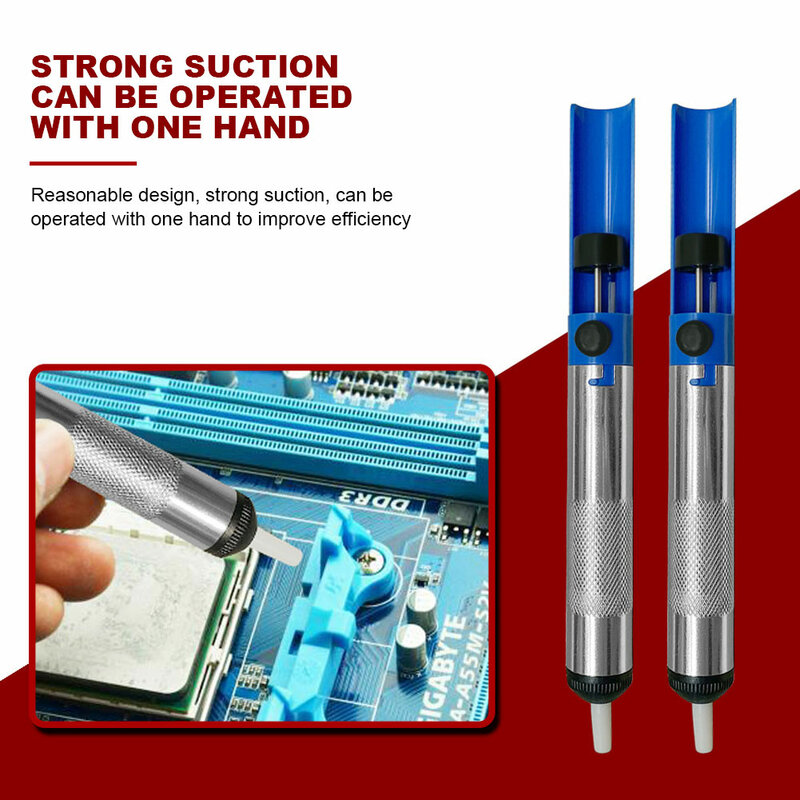 Portable Soldering Sucker Pen High Pressure Vaccum Desoldering Pump Thermostability Sucking Solder Pen for DIY Electronic Repair
