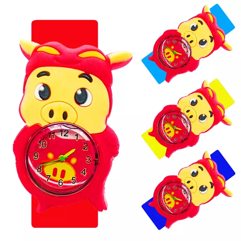 Moda Cartoon drób styl dzieci zegarki dzieci czas oświecenia świat zabawka słodki kurczak/kaczka/świnia Dial dziecko kwarcowy zegarek