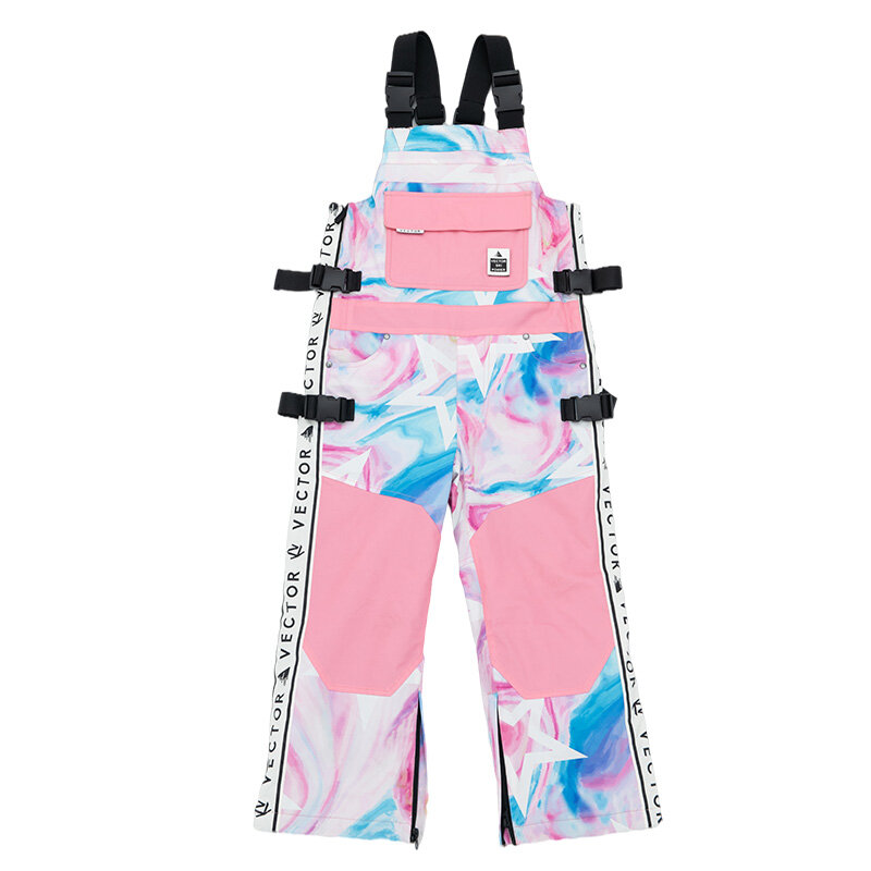 Kombinezony narciarskie dla dzieci dziewczęce izolowane spodnie narciarskie wodoodporne zimowe ciepłe spodnie snowboardowe spodnie narciarskie Cargo