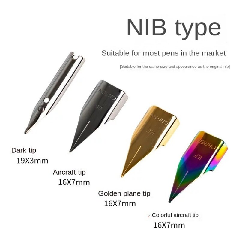 Universal Replaceable School Stationary 0.38mm Office Fountain Pen Nibs Writting Tools Pen Accessories Pen Tip Replacements