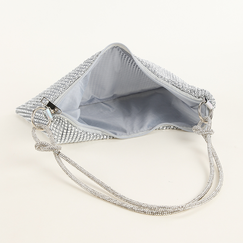 Women's Handbag Luxury Shiny Rhinestones Bag Retro Mini Hobo Evening Party Square Shoulder Bag Fashion Message Bag Phone Packet