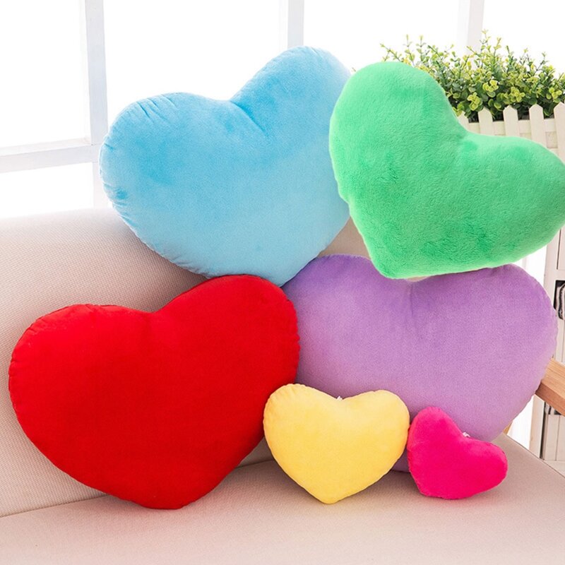 Almofada decorativa formato coração 15cm PP algodão macio para criativo para boneca Lo