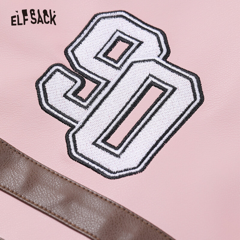 ELFSACK-chaqueta de cuero para mujer, Mailard, trajes informales, novedad de primavera 2024