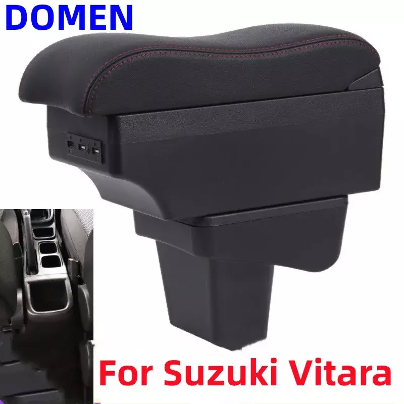 Boîte de rangement d'accoudoir de voiture pour Suzuki Vitara, pièces de rénovation, accessoires de voiture dédiés, USB intérieur