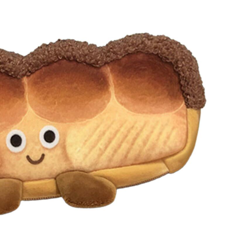 Plush Bread Pencil Case Cosmetic Bag Pencil Pouch for Office Teens Child