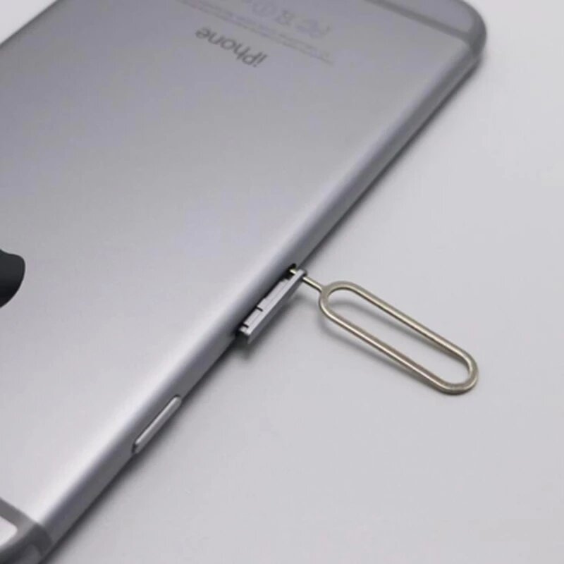 Herramientas de Pin de apertura de bandeja de tarjeta SIM, llave de aguja eyectora para Iphone, Samsung, llave de repuesto de tarjeta SIM para todos los teléfonos móviles, 100 unidades, 1 unidad