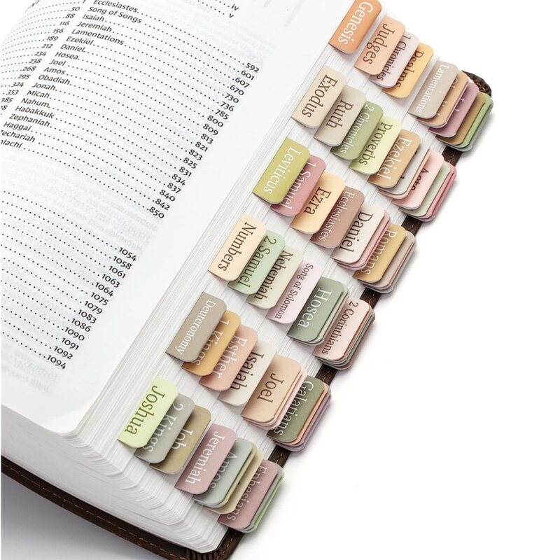 5 Sheet Bible Index Label Sticker Bookmark Stickers Writable Removable Personalized Self-adhesive Paper Tabs Stationery Study