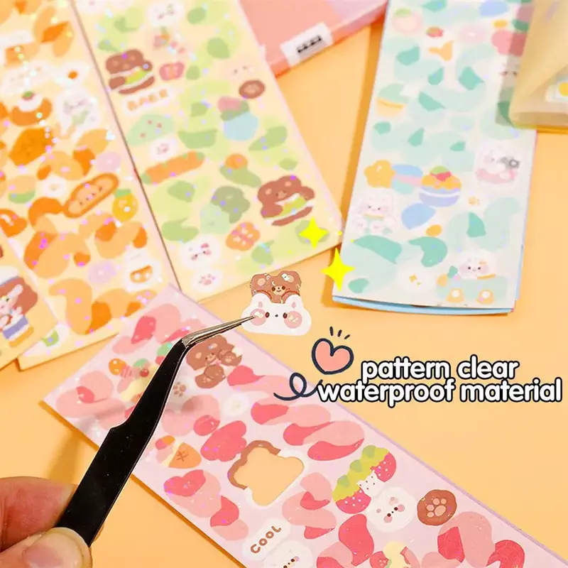 10/20/30/40/50pcs Random Stickers Pack Kawaii Laser Cute Stickers DIY Korean Stickers Laptop Scrapbook Decal Top Sticker