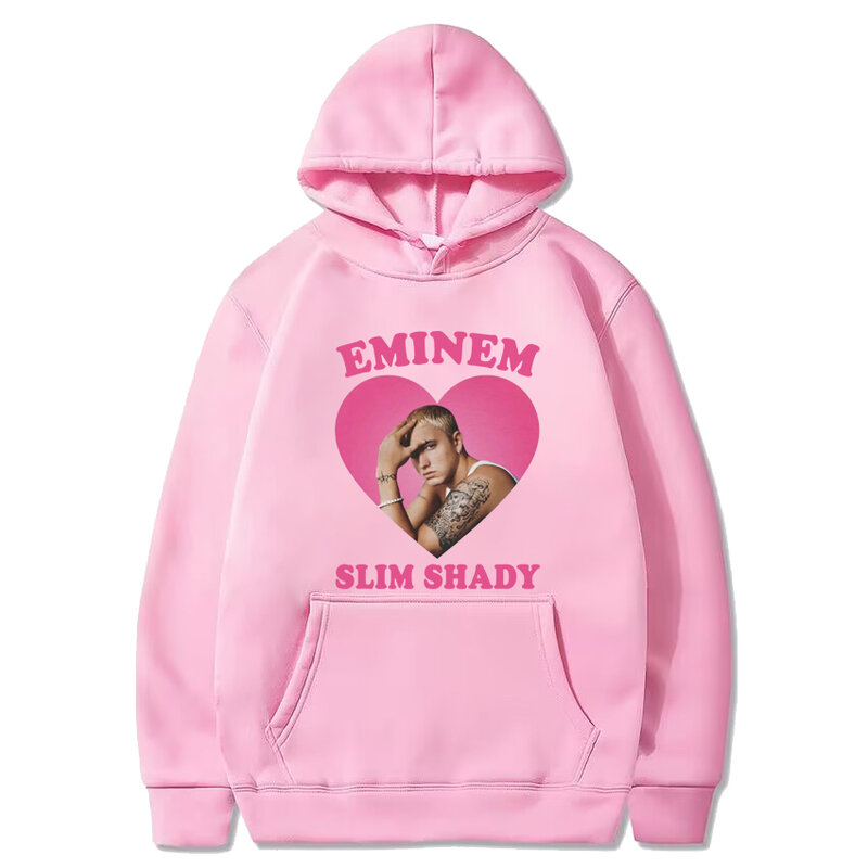 Sweats à capuche unisexes à manches longues pour hommes et femmes, pulls Hip Hop, sweat-shirt drôle, streetwear imprimé sourire, Rared Eminem Love Bearing