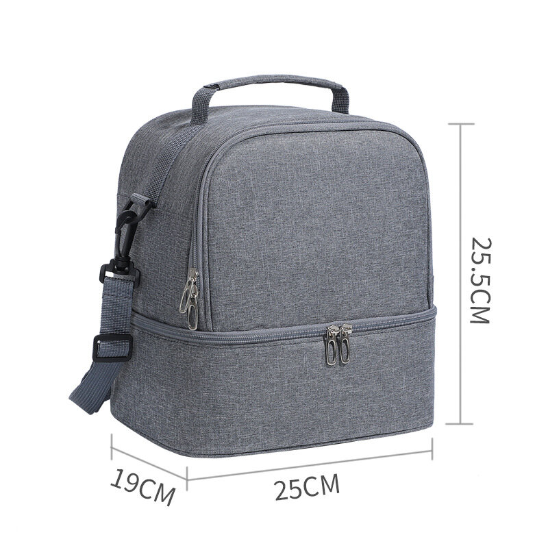 Portable Lunch Bag Thermal Insulated Lunch Box Tote Cooler Handbag Waterproof Backpack Bento Pouch Company Food Storage Bags