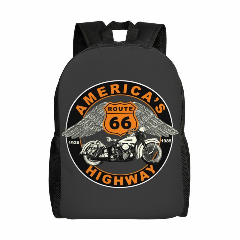 Personalized Americas Highway Backpacks Women Men Casual Bookbag for College School USA Highway Large Capacity Travel Backpack