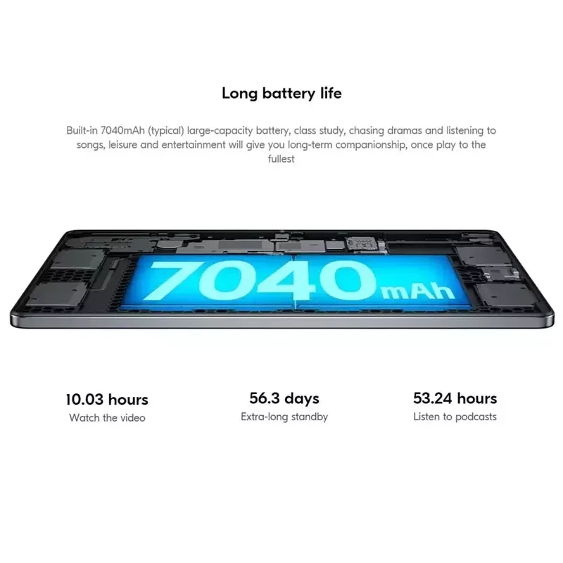 Lenovo Tablet nowy Pad 2024 Qualcomm Snapdragon 685 8-rdzeniowy Android 11 cali 8G 128G WIFI Grey nauka biurowa rozrywka