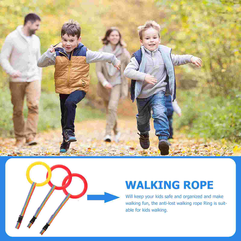 Трос для прогулок для малышей, 3 шт., детские ручки, безопасная цветная троса яркого цвета, трос для прогулок для детей