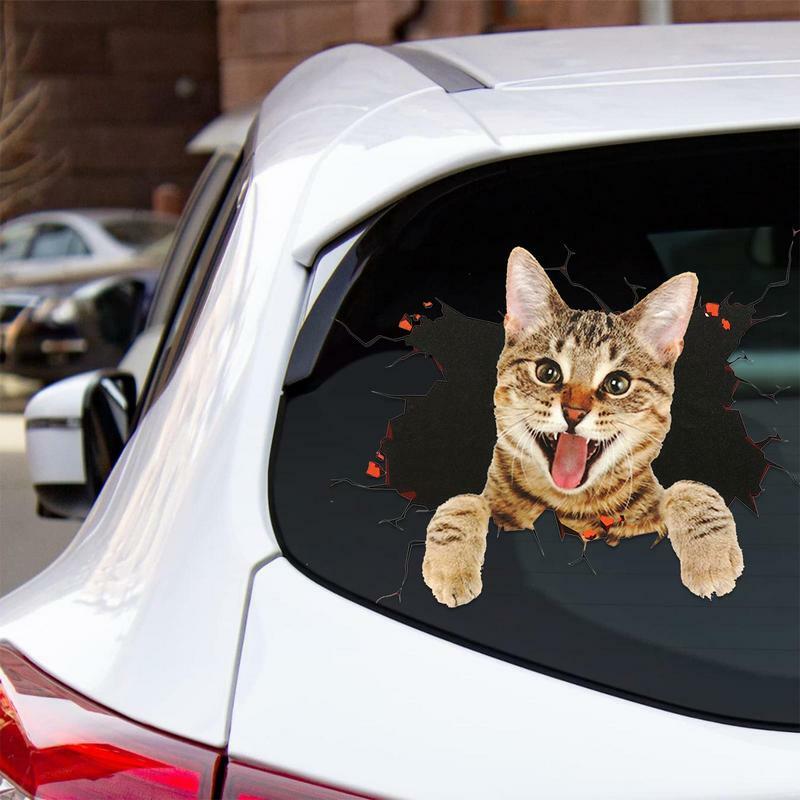 3d Katze Auto Aufkleber niedlich 3d Tier Aufkleber Auto Aufkleber Autotür Fenster haften wasserdichte Sonnencreme Tiere Wanda uf kleber Auto Dekor