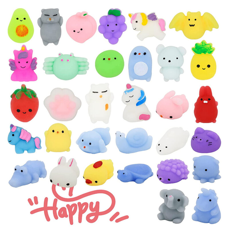 50-5 pces kawaii squishies mochi anima brinquedos squishy para crianças anti-stress bola squeeze festa favorece o alívio do estresse brinquedos para o aniversário