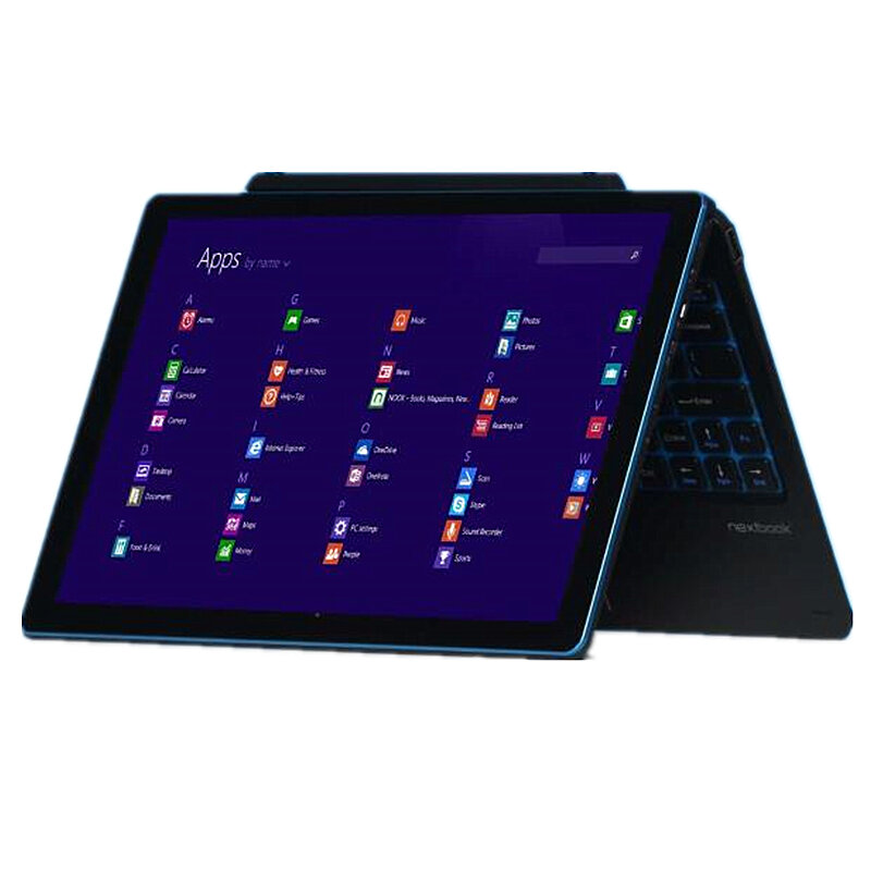 Tableta PC 2 en 1 de 11,6 pulgadas con teclado de acoplamiento G12 Nextbook, Windows 10, Quad Core, 1GB de RAM, 64GB de ROM, Intel Atom, 3735G, CPU, 1366x768, IPS