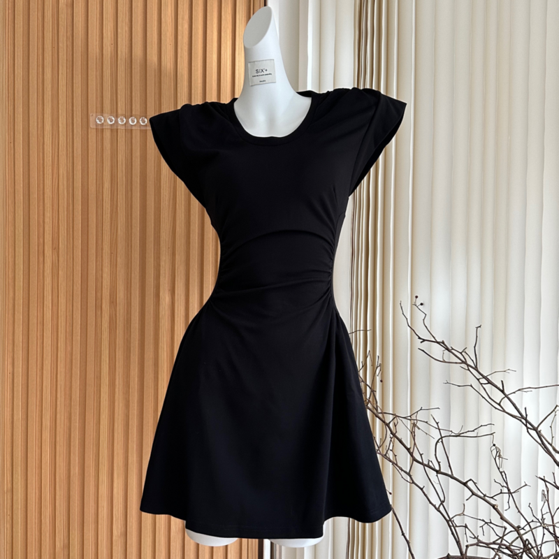 Alta Costura Francesa Feminina, Reduzindo Cintura e Idade, Design Feminino, Temperamento, Puro Desejo, Gola Redonda, Verão, 2022