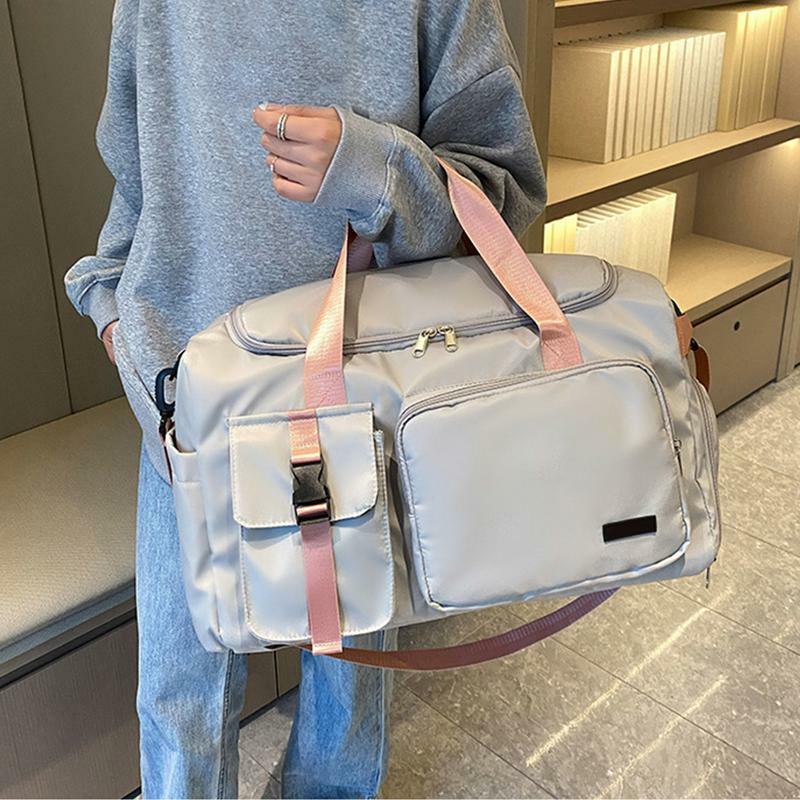 Portable Foldable Travel Duffle Bag Large Capacity Sports Gym Bag Travel Duffle Bag Oxford Cloth Waterproof Training Bag