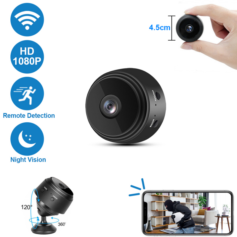 A9 미니 카메라, 1080P HD, 와이파이 카메라, 야간 보안 보호 IP 카메라, 무선 미니 캠코더, 비디오 감시 카메라