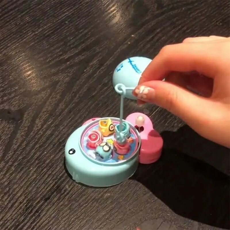 Hand Eye Coordination Fishing Toys Plastic Magnetic Fish Grabbing Machine Wind-up Clockwork Parent-child Interactive Games