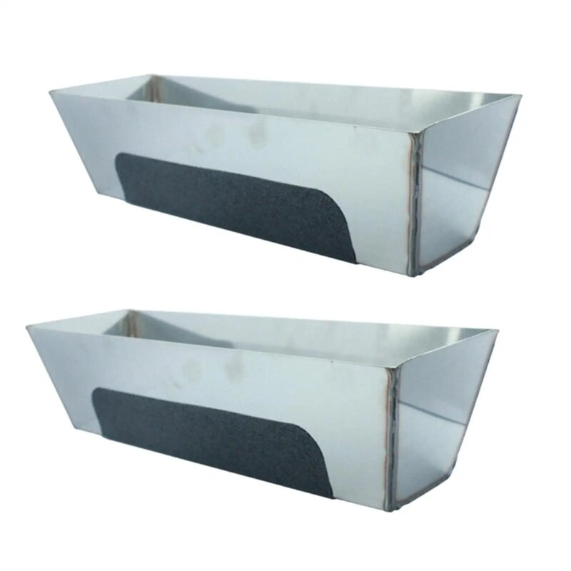 Stainless Steel Mud Pan Drywall Lightweight Tray Sturdy Accessories Sheared Edges Plastering Plasterers for Easy Knife Cleaning