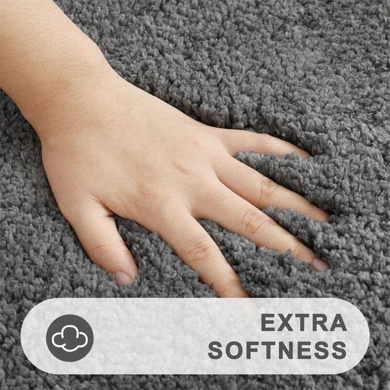 Olanly Soft Bathroom Plush Rug Absorbent Quick Dry Bath Mat Shower Pad Floor Protector Decor Non-Slip Living Room Bedroom Carpet