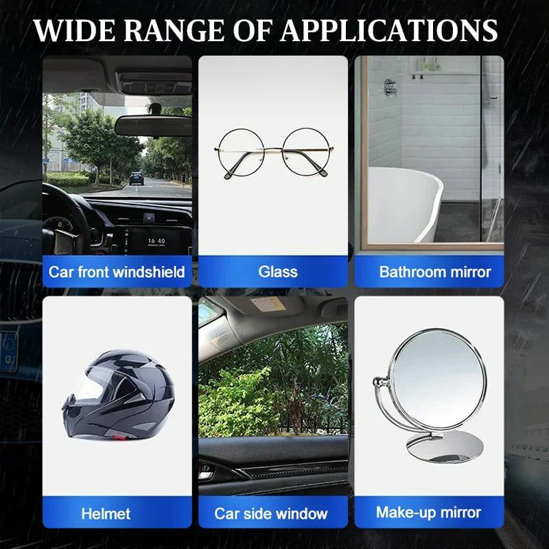 Защитное покрытие для автомобильного стекла, водонепроницаемое, непромокаемое, противотуманное, спрей для лобового стекла автомобиля, противотуманное, непромокаемое