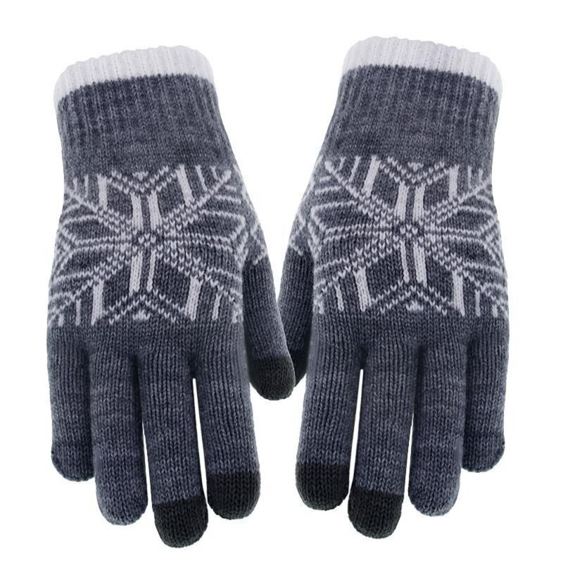 Rękawiczki do ekranu dotykowego śnieżne rękawice narciarskie wiatroszczelne odporne na zimno ogrzewacz dłoni zagęszczone rękawice dziewiarskie mody na zewnątrz