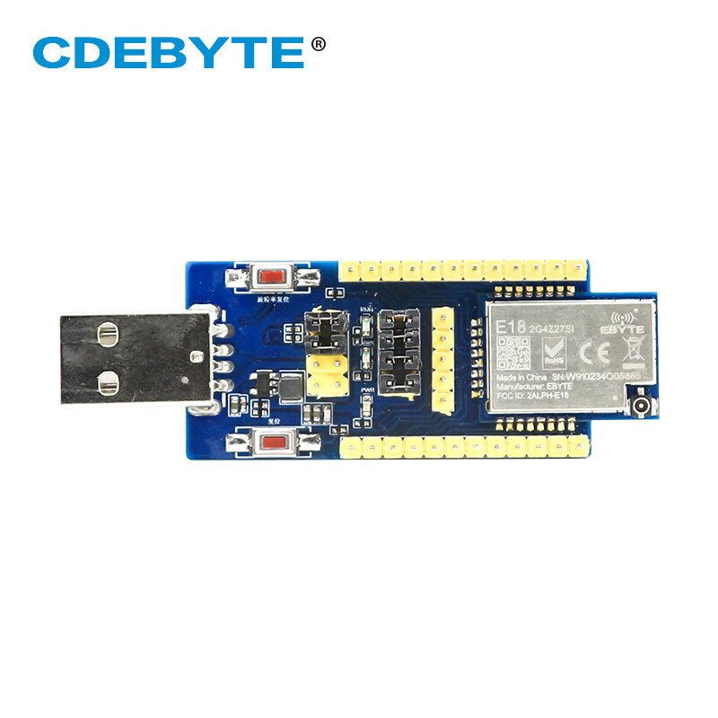 Kit de carte de test USB CC2530 27dBm 2.4GHz Zigequation Tech E18-TBH-27 CH340G Wild USB UART Carte de test de port série