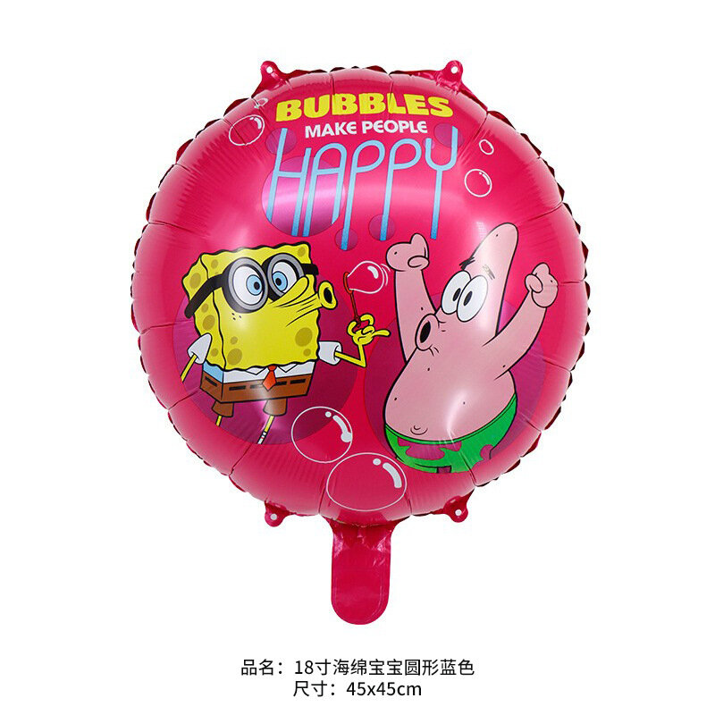 Esponja-Bob Aluminum Film Balloon, Cute Cartoon Theme Party Decoration, Esponja-Ball, Anime Patrick Stars, Presentes de aniversário infantil