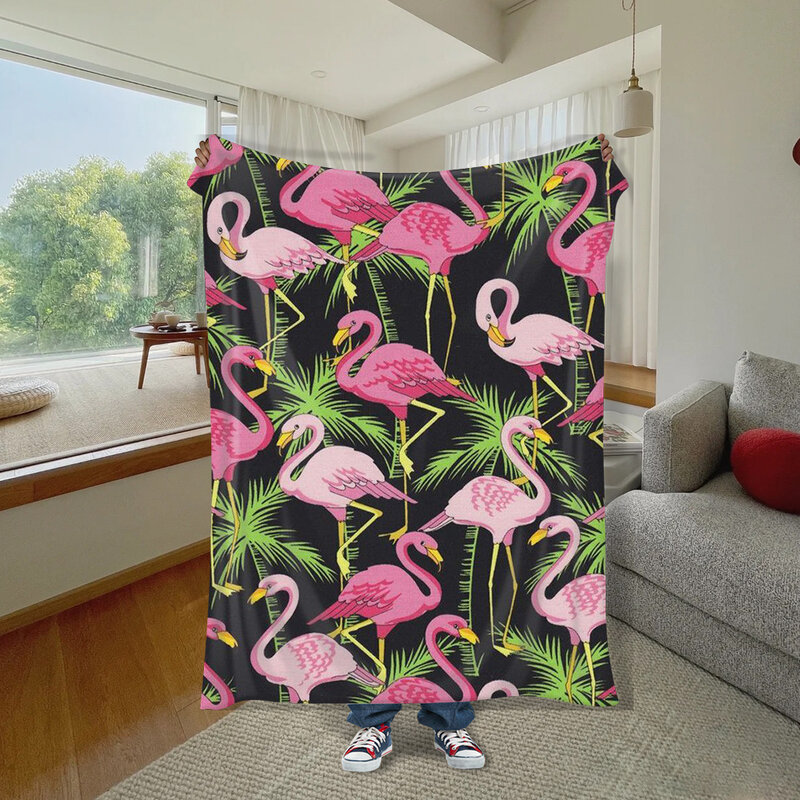 Comfortable flannel blanket, plush printing, soft and trendy home, portable blanket for all seasons, sofa bed, sleep blanket