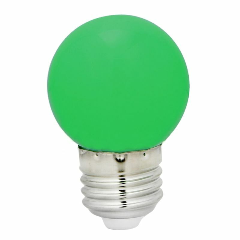 1W E27 mini LED bola golfe globo luz azul, vermelho, verde, amarelo, branco